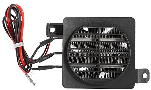 Fdit Riscaldatore PTC, 60 x 60 x 42 mm 12V 180W nero temperatura costante PTC Fan riscaldatore auto Incubatore di riscaldamento per piccoli spazi per riscaldatore, umidificatore, aria condizionata