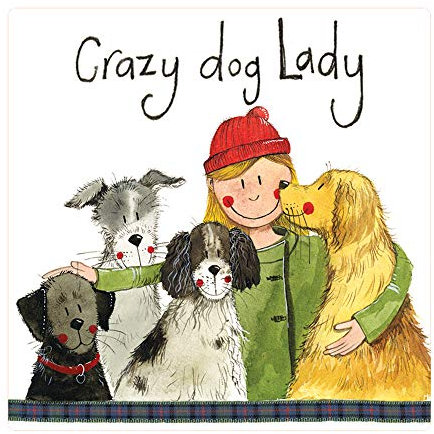 ALEX CLARK Crazy Dog Lady Fridge Magnet