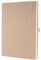 Sigel CO641 Notizbuch A4 liniert beige, Hardcover, 194 nummerierte Seiten, nachhaltiges Papier, mit Inhaltsverzeichnis, Stiftschlaufe, Falttasche, Gummibandverschluss, Conceptum