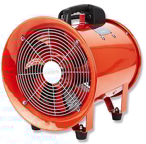 Portable Dust Fume Extractor Ventilation Axial Blower Workshop Fan 8Inches10Inches & 12Inches (12 Inches)