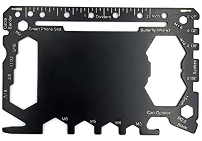 Cartera multiherramienta 46 en 1, gadgets compactos para hombres y mujeres para exteriores, bricolaje, camping, uso diario