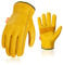 Vgo... 1 Paar Arbeitshandschuhe,Rigger Handschuhe, Sicherheitshandschuhe für Männer, Rindsleder, ungefüttert (CA9590)