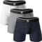 Giovici Mens Boxers Bamboo Anti Chafing Soft Comfortable Boxer Briefs Longer Leg - Boxer Shorts Multipack - Moisture Wicking Technology (3 Pack, Multi, M)