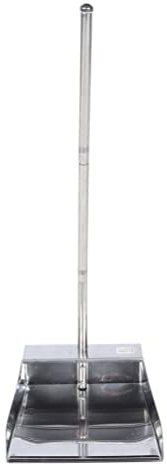 Zerodeko Recogedor de Mango Largo de Acero Inoxidable Pala de Basura de Mano Engrosada Recogedor de Limpieza para El Hogar Recogedor de Metal de Pie con Mango para El Hogar La Oficina