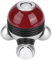 Tragbares Sportmassagegerät, Tragbares Mini Handkörper Vibrationsmassagegerät mit LED Licht Zur Linderung von Kopf Hals Beinen(Rot)