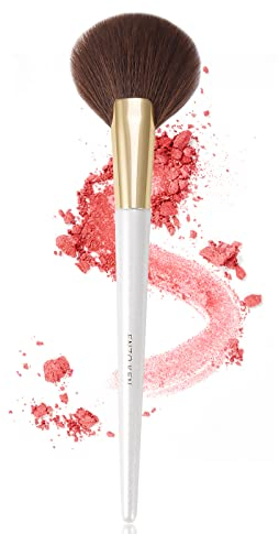 ENZO KEN Fächerpinsel, Rouge-Konturenpinsel, Großer Flauschiger Puderpinsel, Flexible Make-up-Pinsel für Seltene Mineralien, Puder, Konturenformen und Highlighting, Nasen Kontur. 169O