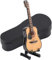 Honiwu Miniatur-Gitarrenmodell aus Holz, Gitarrenmodell-Dekoration, Mini-Musikornamente zum Basteln, Musikinstrumenten-Ornament, Gitarreninstrumenten-Modell mit Ständer und Koffer für Home(10CM)
