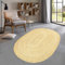 Taracarpet Jute Teppich Sisal Optik Kurzflor Boho modern für Wohnzimmer Schlafzimmer nachhaltig Natur-Teppich Mani 120x170 cm Oval