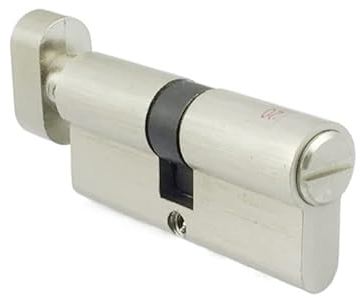 RAAMKA SchließZylinder Messing Türschloss Zimmer Toilette 70 80MM Zylinderschloss Schloss Hardware Schloss Badezimmer Zylinder ohne Schlüssel Zylinderschloss (Color : BK-80MM)