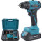KATSU FIT-BAT 21V Brushless Cordless Drill Driver with Battery and Charger, 10mm Keyless Chuck, Brushless Motor, 2 Speed, LED Light, Ideal for Home Improvement DIY Tasks