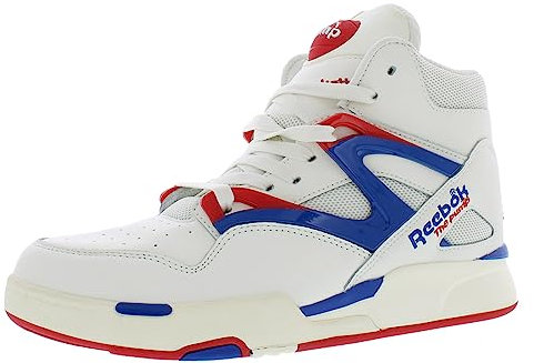 Reebok Men's Pump Omni Zone Ii Sneaker, Chalk/Vectory Blue/Vector Red-off-white, 8