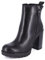 QUEEN HELENA Tronchetti di Pelle con Tacco Alto Stivaletti con Plateau Donna QH23-S407 (Nero, Sistema Taglie Calzature EU, Adulto, Donna, Numero, Media, 38)