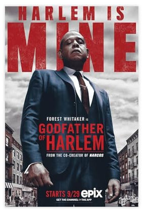 MAHWER Filmposter Godfather of Harlem, Leinwand-Poster, Wandkunst, Dekor, Bild, Gemälde für Wohnzimmer, Schlafzimmer, Dekoration, ungerahmt, 20 x 30 cm