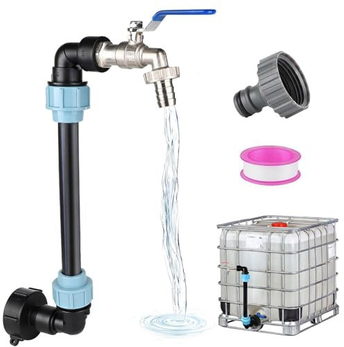 IBC Schwanenhals 3/4 Auslaufhahn,IBC Tank Zubehör,IBC Adapter mit Schwanenhals Messing Wasserhahn,IBC Tank Schwanenhals,Regenfass Auslaufhahn IBC,IBC Container S60x6 3/4 Zoll Wasserhahn