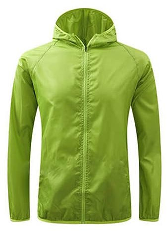 Keepink Veste de pluie légère et imperméable à capuche pour femme - Veste de course à pied légère et coupe-vent - Veste softshell pour le golf, le cyclisme, 067 Vert, S