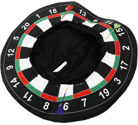 Hohopeti Dartsscheibe Hut mit Kapuze Sportmütze Hut für Partys Fotoshootings Festival-kostüme Langlebiges Pp-baumwollgewebe Leicht zu Tragen Verstauen Geeignet für Altersgruppen