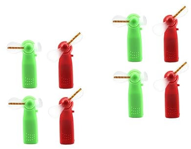 ANDRESLAD 8pezzi Mini Ventilatore Portatile Led Glowing Ventilatore Da Scrivania Silenzioso Per Casa e Ufficio Design Cambiamento Automatico Senza Batteria Colore Casual