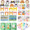 Regali di Animali della Giungla, 60 Pcs Set Bomboniere Safari - Sacchetti Animali Giungla Slap Bracelets Maschere Fasce per Capelli Gonfiabili Cannucce a Spirale etc Giungla Party Regalo per Bambino