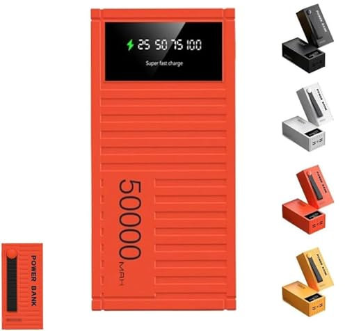 2024 New Super Fast Charging 66w Power Bank, 50,000mah Ultra-High Capacity Power Bank, Portable Charger With Led Display, Compatible With Cell Phone, Tablet, For Outdoors Travel (Red, 50000mah)