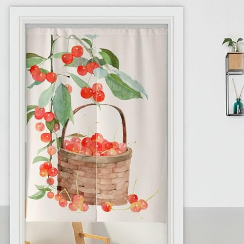 Door Curtain,Door Curtain Half, 90-180CM 2 Panel Chinese Painting Cotton Linen Doorway Curtain Door Curtain Short Curtains For Bedroom Kitchen Japanese Door Curtain Half(White Cat,80*150CM 2 Panel)