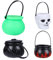 CORHAD 6Er Set Bonbonhalter Topf Schwarz Bonbongläser Party Bonbonglas Kunststoff Halloween Party Geschenktüten