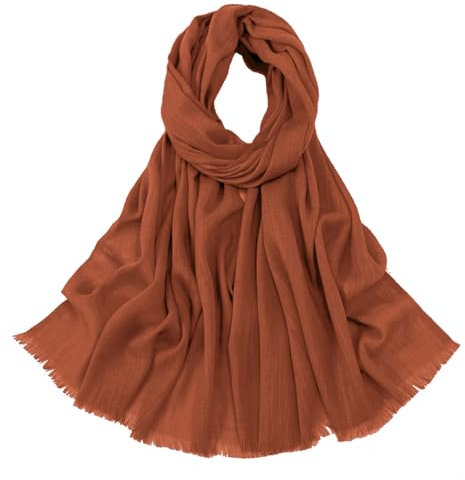 Van Der Rich ® - Schal aus Baumwollmischung 90cm*180cm - Damen - Herren (6-Kamel)