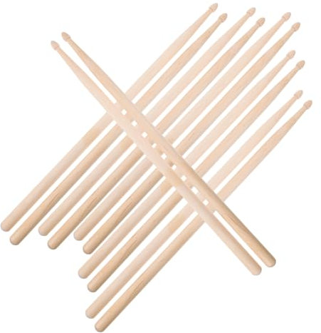 WESIEVYA 6pares Baquetas De Arce Para Batería Accesorios De Percusión Palillos De Tambor