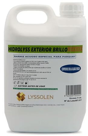 LYSSOLEN - Barniz Acrílico al Agua para Madera Exterior - Protección y Decoración de Maderas al Exterior - Barniz al Agua para Proteger y Embellecer Madera - Incoloro, Acabado Mate, 2 Litros