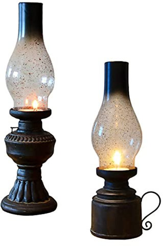 Zerodeko 2 Stücke Vintage Kerosin Lampe Modell Retro Öl Nacht Lampe Für Zimmer Fotografie Requisiten
