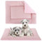 BVAGSS Cuscino per Cane Reversibile, Materassino per Cani Lavabile, Tappetino Letto Lavabile per Animali Domestici Adatto XH080 (45x33cm,Rosa)