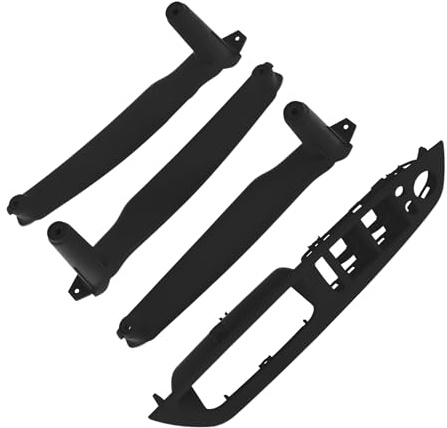 X AUTOHAUX Rear Left Passenger Side Front Driver Side Rear Right Passenger Side Door Panel Handle Pull Trim Cover for BMW X5 E70 2007-2013 Black ABS 1 Set