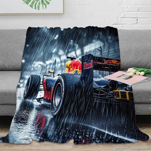 Bulls Racing Decke 50x60inch(127x152cm) – Flanneln Fleece Weich, Warm & Waschbar, Kuscheldecke Leichte Reise Formulaone Fleecedecke - Wärme Für Unterwegs