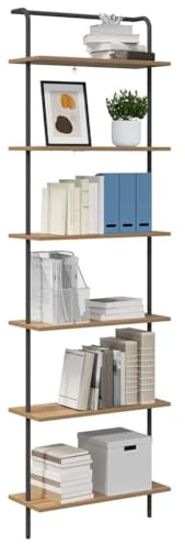 vidaXL Bookshelf 6-Tier 60 x 24 x 203 cm Engineered wood Artisan Oak