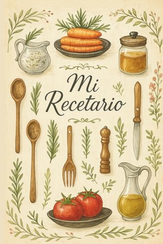 Mi Recetario de cocina para escribir | Libreta para escribir recetas de cocina