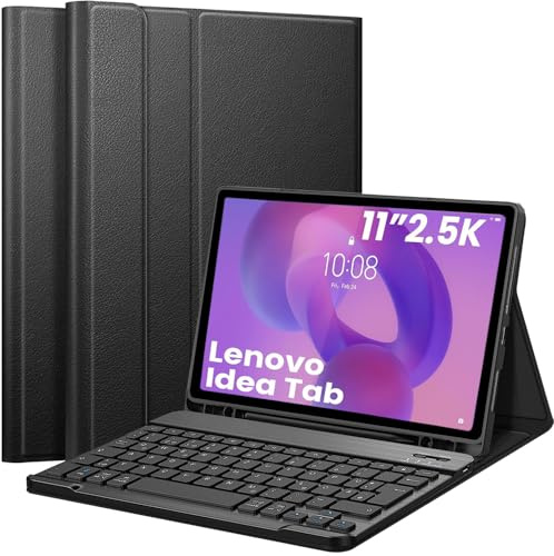 EatronChoi Clavier Coque pour Lenovo Idea Tab 11 2025, AZERTY Français Amovible Bluetooth sans Fil Clavier Étui Housse pour Lenovo Idea Tab 11 Pouces