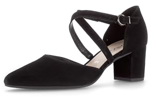 Gabor Damen Riemchen Pumps, Frauen Absatzschuhe,stöckelschuhe,Spangenpumps,Mary-Jane,bequem,geschlossen,high Heels,Heels,schwarz,39 EU / 6 UK