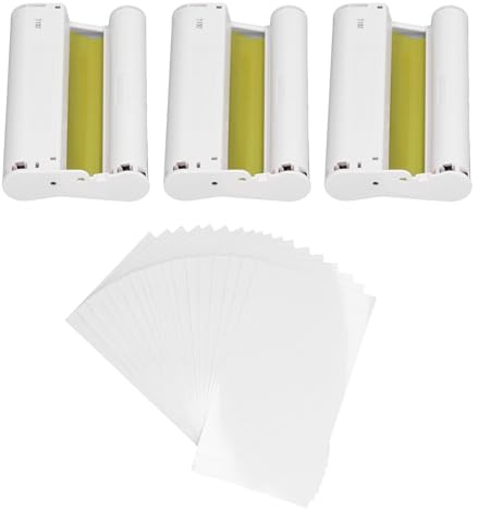 Yosoo Health Gear KP 108 Zoll Farbtintenpatronen 3 Stück, 108 Stück 4 X 6 Zoll Fotopapier-Set, für Selphy CP1500 CP1300 CP1200 CP1000 CP900 CP820 Drucker