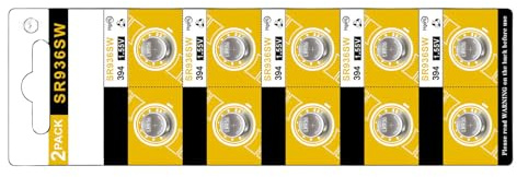 Navna Piles bouton AG9 LR936 LR936 / AG9 / SR936 / 394 étanches idéales pour gadgets électroniques et appareils multiples