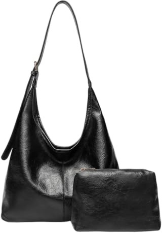 Damen Hobo Bag Faltbare Retro Umhängetasche mit verstellbarem Riemen