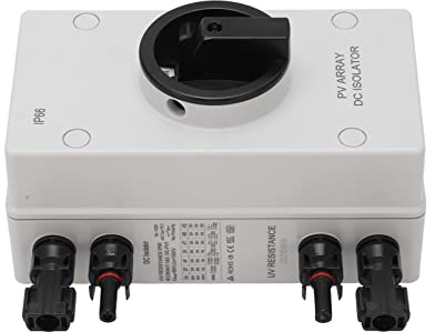 Xixian Interruptor de Desconexión Solar de 32 A, 1000 V CC, Aislador Fotovoltaico Impermeable IP66 con Extinción Magnético para Energía Fuera la Red Barcos RV
