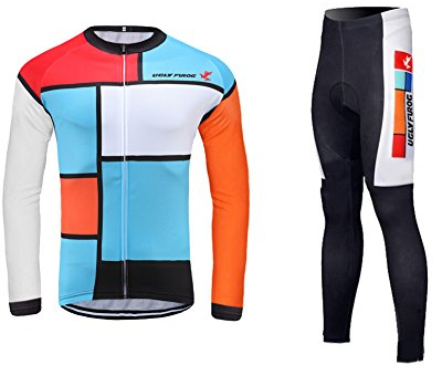 UGLY FROG Bike Wear Männer Radfahren Kleidung Set Kurze Hülse Trikots+Trägerhosen Anzüge Sportbekleidung Autumen with Fleece