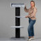 RHRQuality Cat Tree for Large Cats - Royalty – 158 cm High – With Extra Thick 20 cm Sisal Posts – Blackline Light Gray