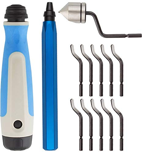 ASelected Hand Deburring Tools Set - NG1000 Handle & RB1000 Steel Handle & BC1651 Deburring Countersink & 10Pcs BS1010 Blades