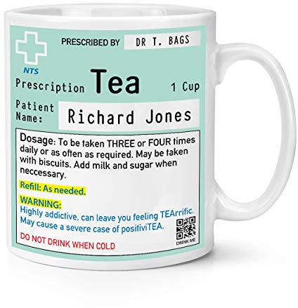 Gift Base Personalised Name Tea Prescription 10oz Mug Cup