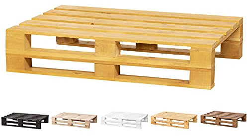 Bank für Paletten, geschliffen und gebürstet - Innen/Außen, Sessel für Terrasse, 60 cm x 60 cm, Eiche