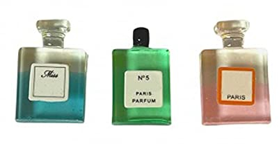 Melody Jane Dolls House 3 Bottles of Ladies Perfume Miniature Bedroom Shop Accessory 1:12