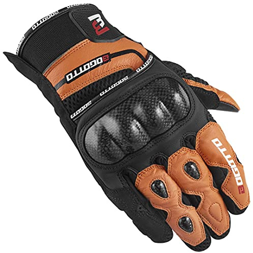 Bogotto Flint Motorradhandschuhe, schwarz/orange, M