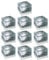 Eaxus® 10er Set LED Solar Leuchte Solar Cube - Eiswürfel als Wohnzimmer-Deko & Gartendeko