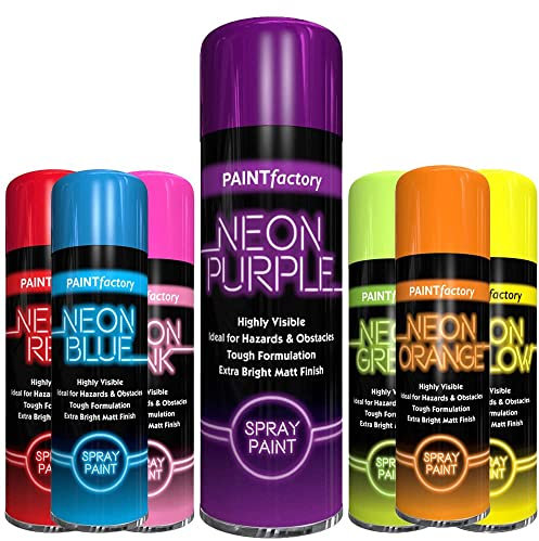 Classic Signature - 1 x Neon Purple Spray Paint 200ML Aerosol Spray Paint Fluorescent Bright Graffiti (Banksey) Matt Finish