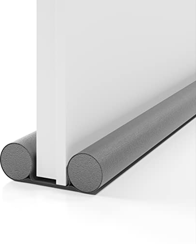 Boudin de Porte Doble Isolant - 96 cm - Double Bas de Porte Isolant | Coupe-Froid Ajustable Boudin Porte Isolation pour Dessous de Porte Intérieur et Extérieur | Protection Contre Les Courants d’air